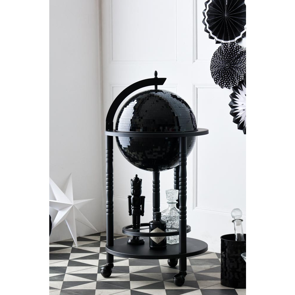 All-Black Disco Ball Drinks Trolley Cart - image 1