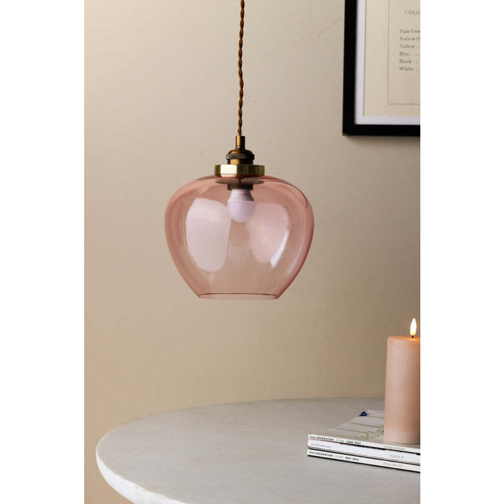 Easyfit Pink Glass Ceiling Light Shade - image 1