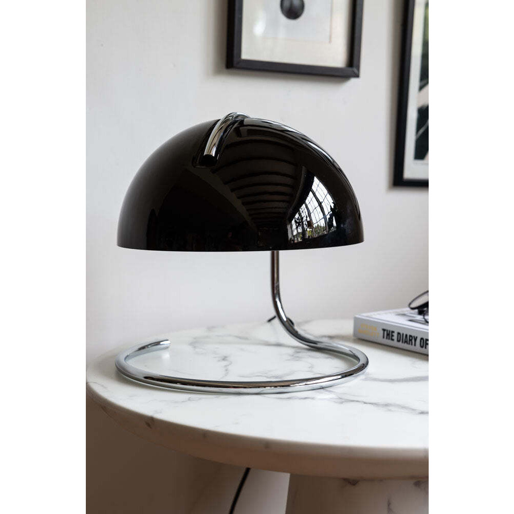 Retro Black Glass Table Lamp - image 1