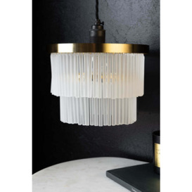 Gold Tiered Glass Easyfit Ceiling Light Shade - thumbnail 2
