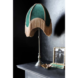 Winifred Green Velvet Fringe Table Lamp
