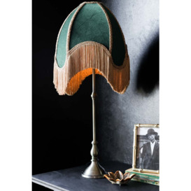 Winifred Green Velvet Fringe Table Lamp - thumbnail 2