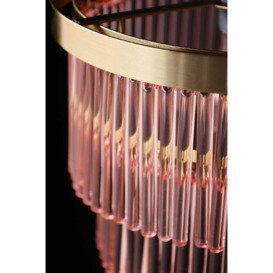 Pink Tiered Glass Easyfit Ceiling Light Shade - thumbnail 3