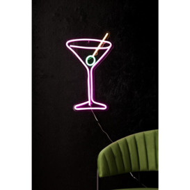 Cocktail Glass Neon Wall Light - thumbnail 1