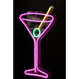 Cocktail Glass Neon Wall Light - thumbnail 2