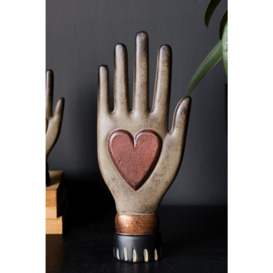 Red Heart On Hand Wall Ornament
