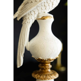 Large White Ornate Parrot Candlestick Holder - thumbnail 3