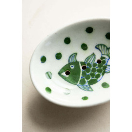 White & Green Fish Soap Dish - thumbnail 3