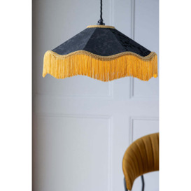 Black & Gold Tassel Ceiling Light Shade