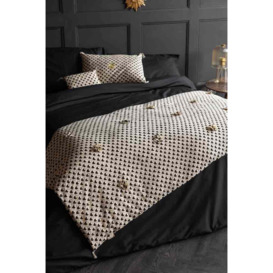 Monochrome Heart End Of Bed Throw - thumbnail 1