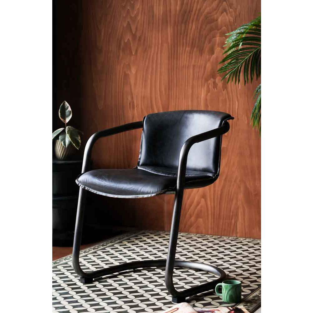 Antique Slate Leather Chair - image 1