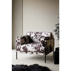 Cowhide Patterned Armchair - thumbnail 1