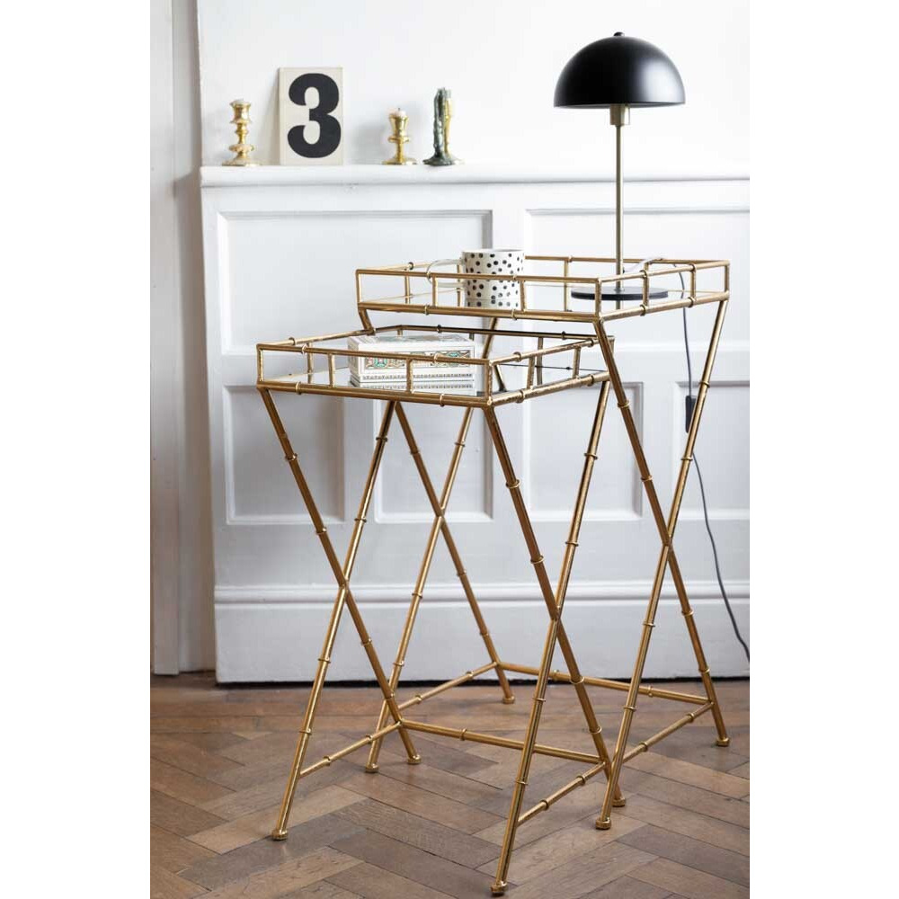 Gold Bamboo Design Nest Of Tables - image 1