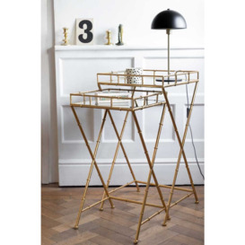 Gold Bamboo Design Nest Of Tables