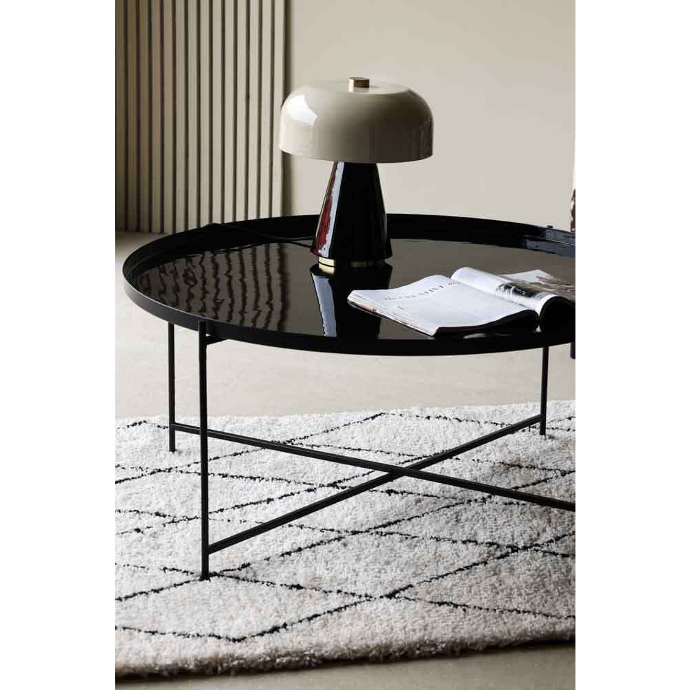 Black Gloss Tray Coffee Table - image 1