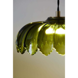 Gold & Green Pendant Desert Island Palm Light