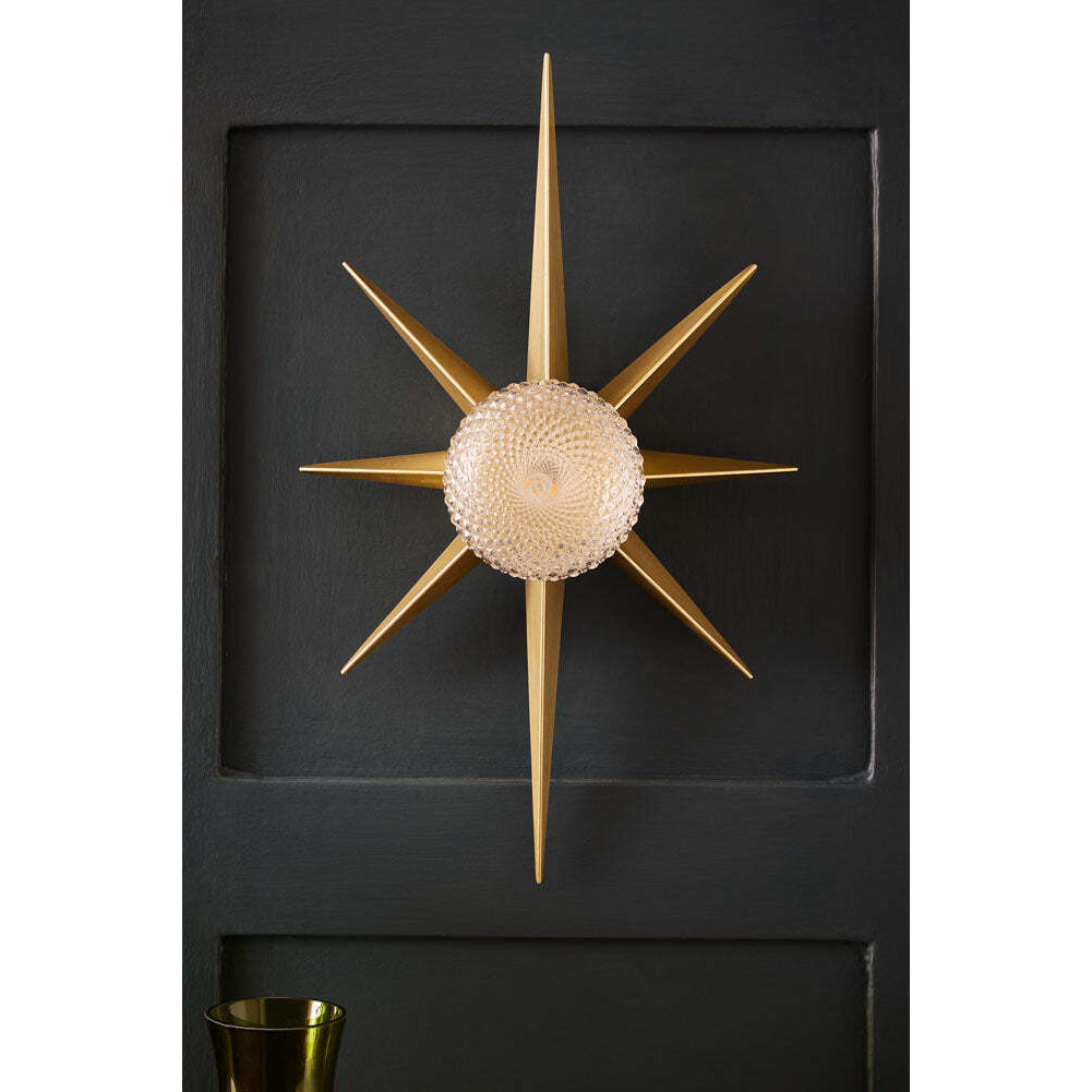 Gold Starburst Wall Light by Rockett St George