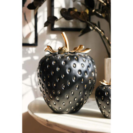 Large Black & Gold Strawberry Ornament