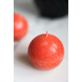 Unique Ball Candle In Rust Orange - thumbnail 3