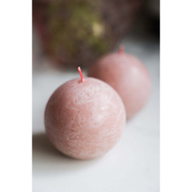 Unique Ball Candle In Misty Pink - thumbnail 2