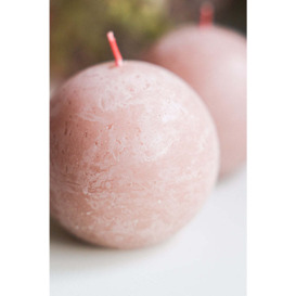 Unique Ball Candle In Misty Pink - thumbnail 3