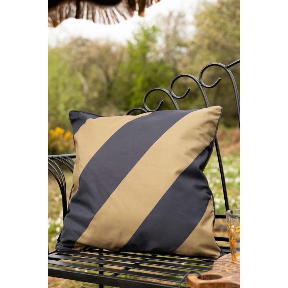 Black & Green Stripe Outdoor Cushion - image 1