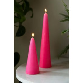 Hot Pink Cone Shaped Candle - 2 Sizes Available