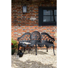 Black Antique-Style Garden Bench