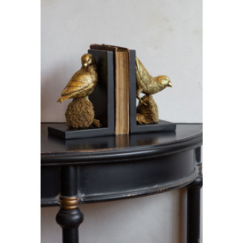 Set Of 2 Gold Parrot Bookends