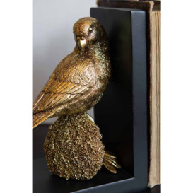 Set Of 2 Gold Parrot Bookends - thumbnail 2