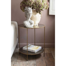 Antiqued Mirror Side Table