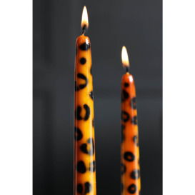 Set Of 2 Leopard Print Candles