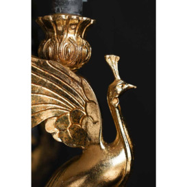 Fabulous Gold Peacock Candle Holder - thumbnail 2