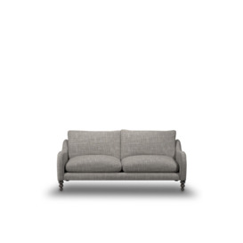 Beautiful Extra-Large 4-Seater Sofa In Natural Oatmeal Boucle Fabric - thumbnail 1