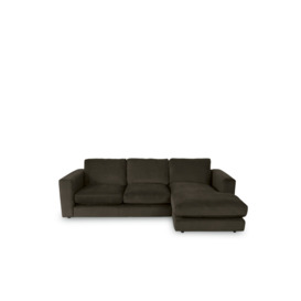 Gorgeous Chaise 3-Seater Sofa In Chocolate Brown Velvet - Right Handed - thumbnail 1