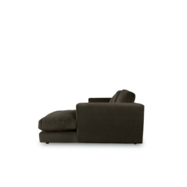 Gorgeous Chaise 3-Seater Sofa In Chocolate Brown Velvet - Right Handed - thumbnail 2