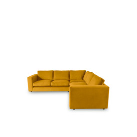 Gorgeous Corner Sofa In Turmeric Gold Velvet - thumbnail 2