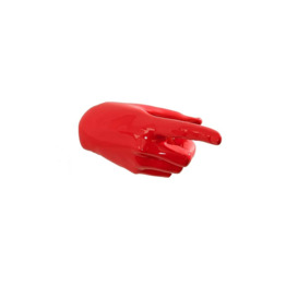 Pointing Hand Wall Art & Coat Hook - Red