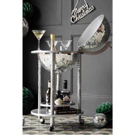 Silver Disco Ball Drinks Trolley Cart - thumbnail 2