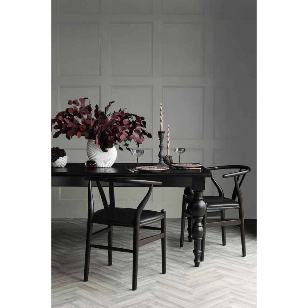 Traditional Black Oak Dining Table - image 1