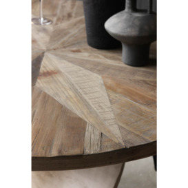Round Elm Twisted Dining Table - thumbnail 2