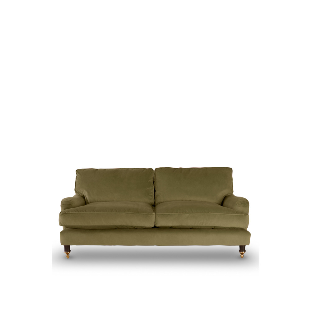 Perfect Large 4-Seater Sofa In Moss Green Velvet - image 1