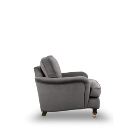 Perfect Armchair In Slate Grey Velvet - thumbnail 2