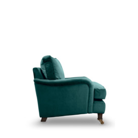 Perfect Loveseat In Kingfisher Teal Velvet - thumbnail 2