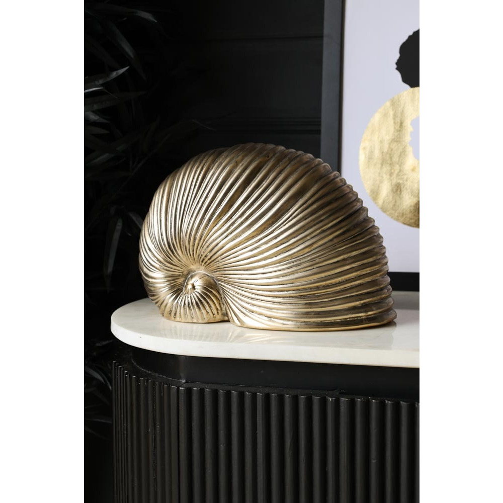 Brushed Gold Faux Sea Shell Ornament by Rockett St George