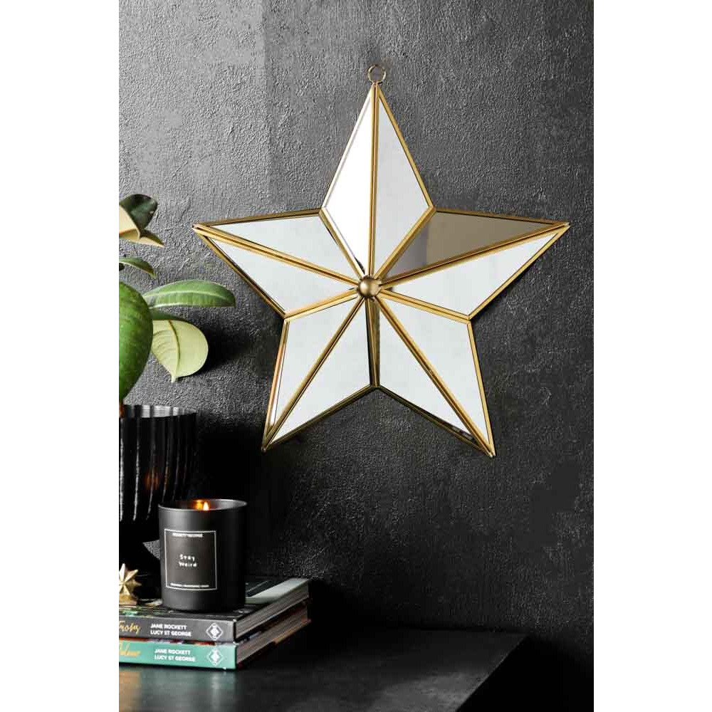 Gold & Mirrored Star Wall Hanging