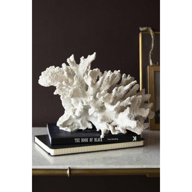 Faux Pure White Coral Ornament - image 1