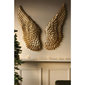 Beautiful Gold Angel Wings Wall Art - thumbnail 1