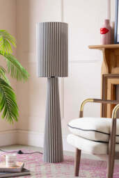 Black & White Stripe Floor Lamp - thumbnail 3