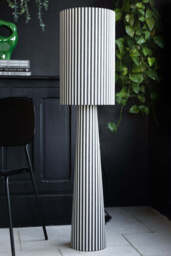 Black & White Stripe Floor Lamp - thumbnail 4